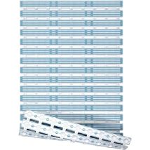 Coocheer - Tapis de salle de bain antidérapant, long et pliable, pour salle de douche, anti-lutte/6048 cm,Bleu et blanc tapis de sol à ventouse