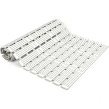 Coocheer - Tapis de salle de bain antidérapant, long et pliable, pour salle de douche, anti-lutte/9040cm, blanc gris tapis de sol à ventouse