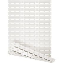 Coocheer - Tapis de salle de bain antidérapant, long et pliable, pour salle de douche, anti-lutte/9040cm, blanc pur tapis de sol à ventouse