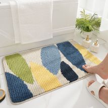Ensoleille - Tapis de salle de bain antidérapant, tapis de salle de bain absorbant en microfibre, lavable en machine, pour salle de bain, cuisine,