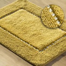 Tapis De Salle De Bain Chic 50 X 70 Cm Moutarde