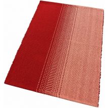 Emmevi Mv S.p.a. - Tapis de Salle de Bain de Cuisine en Pur Coton Absorbant Doux Tissés à la Main Rouge - 55x140 cm
