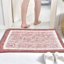 Feiyue - Tapis de salle de bain, doux et absorbant en microfibre, tapis de douche antidérapant, lavable en machine, tapis de bain pour sol de salle