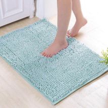 Feiyue - Tapis de salle de bain en chenille, tapis de bain antidérapant pour sol de salle de bain, tapis de douche en microfibre absorbant l'eau,