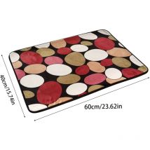 Tapis de salle de bain en velours corail et fibre de polyester