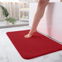 Feiyue - Tapis de salle de bain, grand tapis de bain antidérapant, tapis épais en microfibre absorbant doux, tapis de sol en peluche droit, tapis de