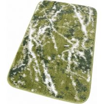 Emmevi Mv S.p.a. - Tapis de Salle de Bain Moderne Effet Marbre Tapis de Chevet Shaggy Doux et Antidérapant Vert - 60x120 cm