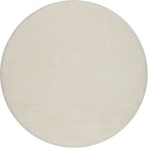 Rugsx - Tapis de salle de bain santa cercle plaine, antidérapant, doux - blanc white rotondo 50 cm