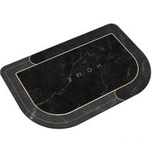 Feiyue - Tapis de salle de bain super absorbant avec envers en caoutchouc antidérapant, tapis de douche à séchage rapide pour baignoire et salle de