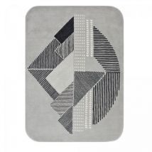 Jadorel - Tapis salon et chambre en laine 160x230 gris et taupe fait à la main