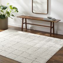 SURYA Tapis Scandinave Moderne Ivoire/Gris 200x275 cm