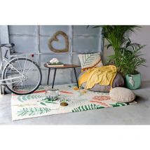Lorena Canals - Tapis de salon avec franges multicolore Botanic Plants Multicolore 170x240