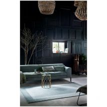 Wecon Home - Tapis de salon contemporain Velvet Flow Vert 80x150