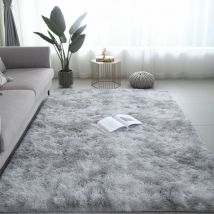 Freosen - Tapis de Salon Shaggy 160 x 230cm - Gris - Fibre de Polypropylène Souple - Antidérapante