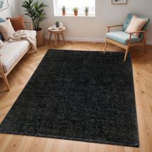 Surya - Tapis Shaggy Uni Noir 200x275 cm