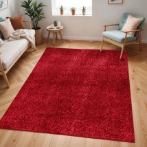 Surya - Tapis Shaggy Uni Rouge 160x213 cm