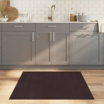 Maisonchic - Tapis de salon, Tapis carré marron foncé 100x100 cm bambou CON172653 design in