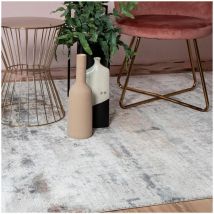 Deladeco - Tapis de salon en bambou Toulouse Taupe 140x200