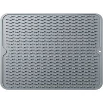 Tapis de séchage à vaiss - Égouttoir à vaiss en silicone à séchage rapide - Tapis de table pour accessoires de table de comptoir de cuisine - Tapis