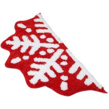 Tapis de sol en forme de cachemire imitation Noël, tapis de sapin de Noël, tapis de flocon de neige, tapis de salle de bain antidérapant, tapis de