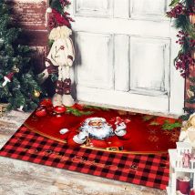 Tapis de sol festif de Noël, Nouvel An, tapis de sol absorbant et antidérapant pour la maison
