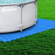 Eyepower - Tapis de Sol pour Piscine ronde de 244 cm - 28 Dalles de Protection eva 62x62