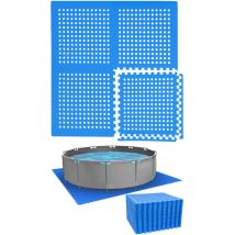 Eyepower - Tapis De Sol Pour Piscine Ronde De 305 Cm - 36 Dalles De Protection Eva 62x62
