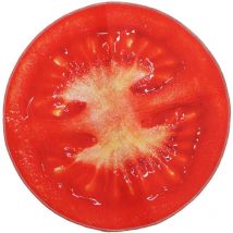 Feiyue - Tapis de sol rond antidérapant, absorbant l'eau, pour salon, chambre à coucher, salle de bain (tomate)