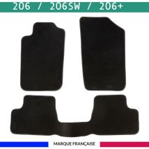 Tapis de voiture - Sur Mesure pour 206 / 206 sw / 206+ (1998 - 2013) - 3 pièces - Tapis de sol antidérapant pour automobile