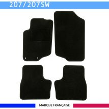 Tapis de voiture - Sur Mesure pour 207 / 207 sw / 207+ (2006 - 2014) - 4 pièces - Tapis de sol antidérapant pour automobile
