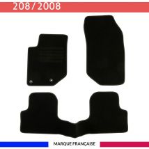 Autosweet - Tapis de voiture - Sur Mesure pour 208 (dès 2019) - 3 pièces - Tapis de sol antidérapant pour automobile