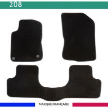 Tapis de voiture - Sur Mesure pour 208 (2012 - 2019) - 3 pièces - Tapis de sol antidérapant pour automobile