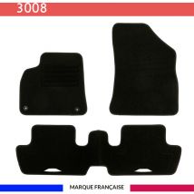 Autosweet - Tapis de voiture - Sur Mesure pour 3008 (2009 - 2016) - 3 pièces - Tapis de sol antidérapant pour automobile