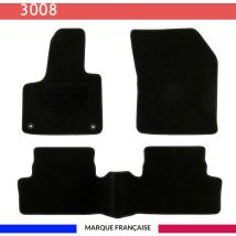 Autosweet - Tapis de voiture - Sur Mesure pour 3008 (2016 - 2020) - 3 pièces - Tapis de sol antidérapant pour automobile