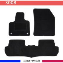 Autosweet - Tapis de voiture - Sur Mesure pour 3008 (dès 12/2020) - 3 pièces - Tapis de sol antidérapant pour automobile