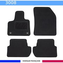 Autosweet - Tapis de voiture - Sur Mesure pour 3008 (dès 12/2020) - 4 pièces - Tapis de sol antidérapant pour automobile