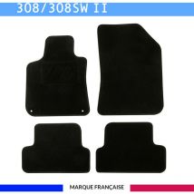 Autosweet - Tapis de voiture - Sur Mesure pour 308 (2013 - 2021) - 4 pièces - Tapis de sol antidérapant pour automobile