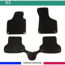 Autosweet - Tapis de voiture - Sur Mesure pour A3 (2003 - 2012) - 3 pièces - Tapis de sol antidérapant pour automobile
