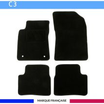 Autosweet - Tapis de voiture - Sur Mesure pour C3 (2016 - 2020) - 4 pièces - Tapis de sol antidérapant pour automobile