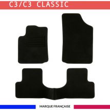 Autosweet - Tapis de voiture - Sur Mesure pour C3 / C3 classic (2002 - 2010) - 3 pièces - Tapis de sol antidérapant pour automobile