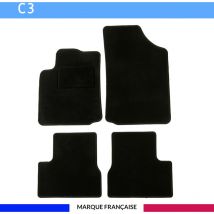 Autosweet - Tapis de voiture - Sur Mesure pour C3 / C3 classic (2002 - 2010) - 4 pièces - Tapis de sol antidérapant pour automobile