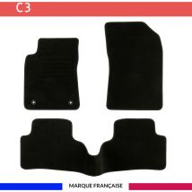 Autosweet - Tapis de voiture - Sur Mesure pour C3 (dès 2016) - 3 pièces - Tapis de sol antidérapant pour automobile