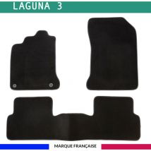 Tapis de voiture - Sur Mesure pour laguna 3 (2007 - 2015) - 3 pièces - Tapis de sol antidérapant pour automobile