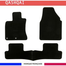 Tapis de voiture - Sur Mesure pour QASHQAÏ (2007 - 2013) - 3 pièces - Tapis de sol antidérapant pour automobile