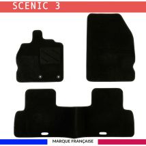Tapis de voiture - Sur Mesure pour scenic 3 (2009 - 2016) - 3 pièces - Tapis de sol antidérapant pour automobile