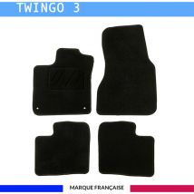Autosweet - Tapis de voiture - Sur Mesure pour twingo 3 (dès 2014) - 4 pièces - Tapis de sol antidérapant pour automobile