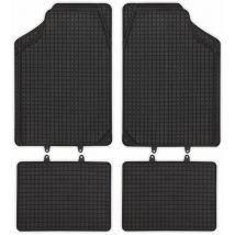 Tapis de voiture Universels Montecarlo PVC 4 pièces Réglables Noir