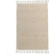 Future Home - Tapis déco à franges en jute et coton 140x200cm
