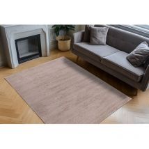 Allotapis - Tapis dégradé moderne rayé poils ras Rilma Beige 200x290