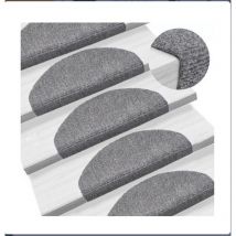 Tapis d'escalier 15 pcs 65 21 4cm gris